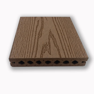 Antigleiter WPC Decking zusammengesetztes Fußbodenbelag- 140 x 25mm hölzerne Farbe des braunen Teakholzes des Kaffees grauen