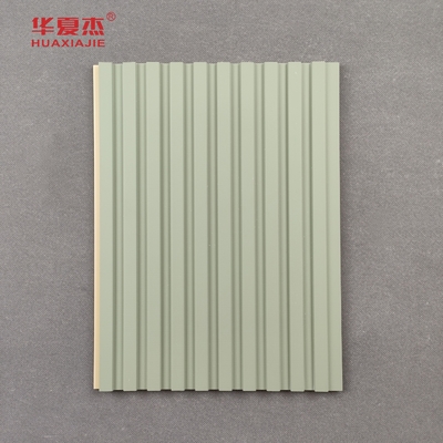 WPC Fluted Wandplatte Grün Feuchtigkeitsdicht Dauerhafte PVC Wandplatte Für Innenarchitektur