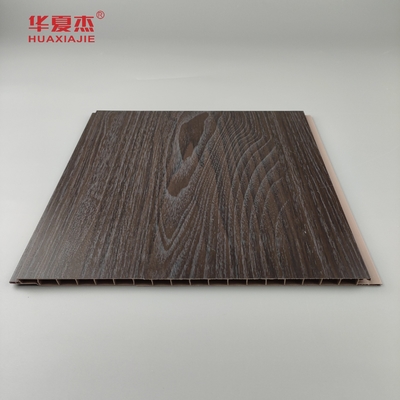 Großhandel Dunkelholz-PVC-Wandplatten Feuchtigkeitsfeste PVC-Deckenplatten Bürodekoration