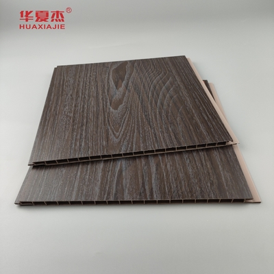Großhandel Dunkelholz-PVC-Wandplatten Feuchtigkeitsfeste PVC-Deckenplatten Bürodekoration
