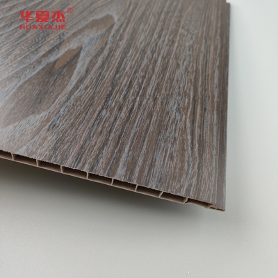 Großhandel Dunkelholz-PVC-Wandplatten Feuchtigkeitsfeste PVC-Deckenplatten Bürodekoration