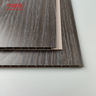 Großhandel Dunkelholz-PVC-Wandplatten Feuchtigkeitsfeste PVC-Deckenplatten Bürodekoration