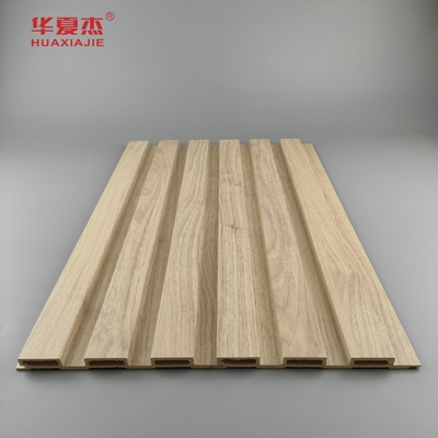 Anti Kratzer Natur Holz Wpc Wandplatte Außendekoration Lamierte Wpc Platte Fluted Board