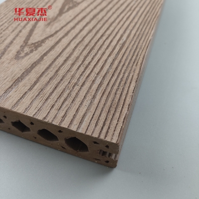 Anti-UV-Decking-Fliesen Holzkorn Wpc Außendecking-Boden Co-extrudiert Hohldeck