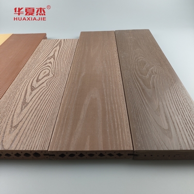 Anti-UV-Decking-Fliesen Holzkorn Wpc Außendecking-Boden Co-extrudiert Hohldeck