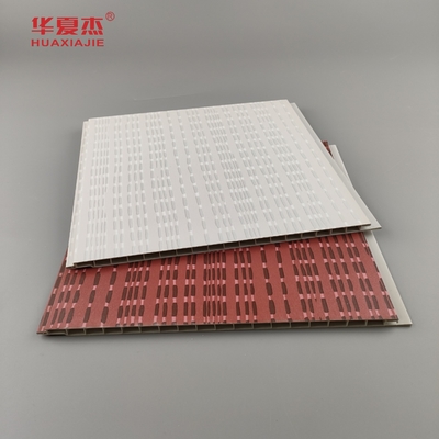 Moderne Design-PVC-Wandplatte laminate wpc-PVC-Platte Grau und Rot Farbe für die Dekoration von Hotels