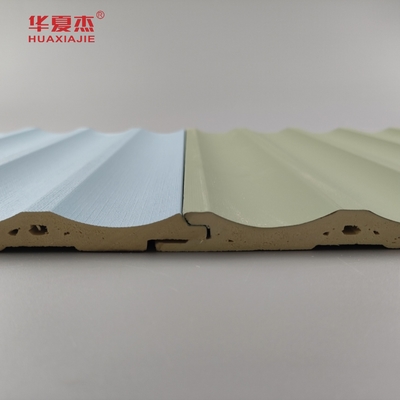Lamierte Wpc-Wandplatte Fluted Pvc-Platte Grün Blau Gebäude Dekoration