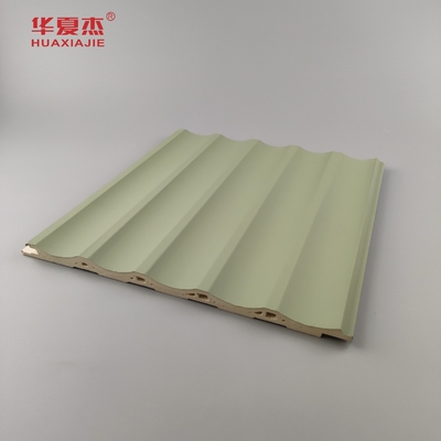 Lamierte Wpc-Wandplatte Fluted Pvc-Platte Grün Blau Gebäude Dekoration