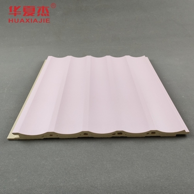 Hochwertiges WPC-Flopfenwandbild rosa und blau wpc-Board Innenwanddekoration