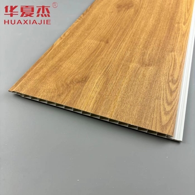 Großhandel Natur Holz Farbe Wasserdichte Wand Pvc Panel Baudekorationsmaterial