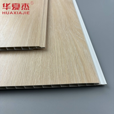 Moderne Design-PVC-Wandplatte in Eichenfarbe, U-förmige PVC-Innenplatte, feuchtigkeitsdichtes Baumaterial