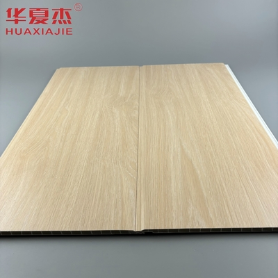 Moderne Design-PVC-Wandplatte in Eichenfarbe, U-förmige PVC-Innenplatte, feuchtigkeitsdichtes Baumaterial