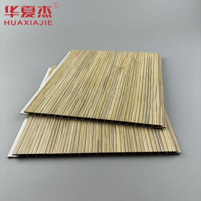 Modernes Design Holzkörner PVC Wandplatte Lackierte Oberfläche Deckenplatte Dekoration für Innen- und Außenbereich
