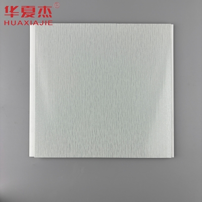 Hot Stamping PVC-Wandplatte Graue Grundplatte mit silbernem Metallmuster Deckenplatte PVC für Wohnzimmerdekoration